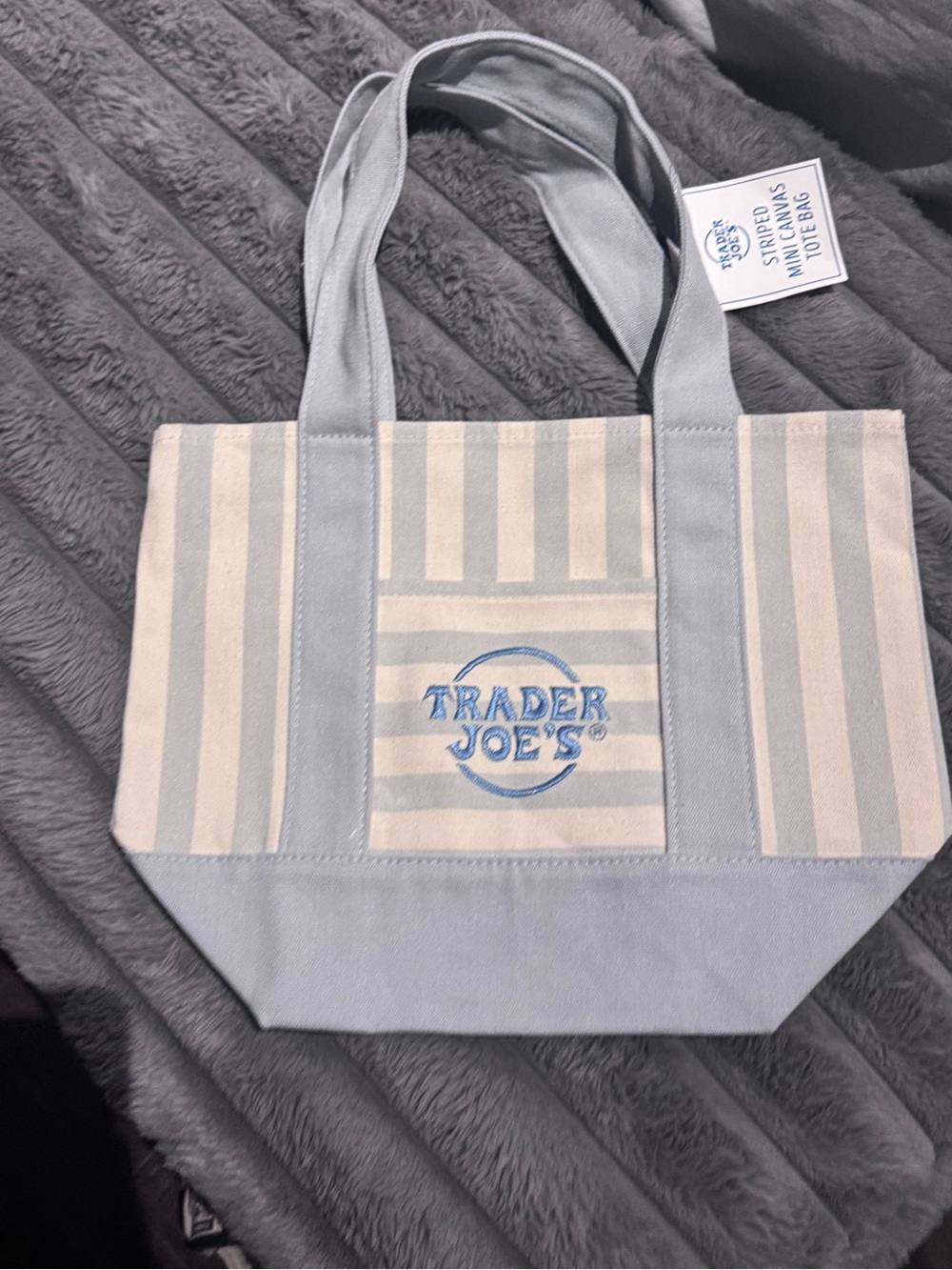Trader Joe’s Blue Striped Mini Tote